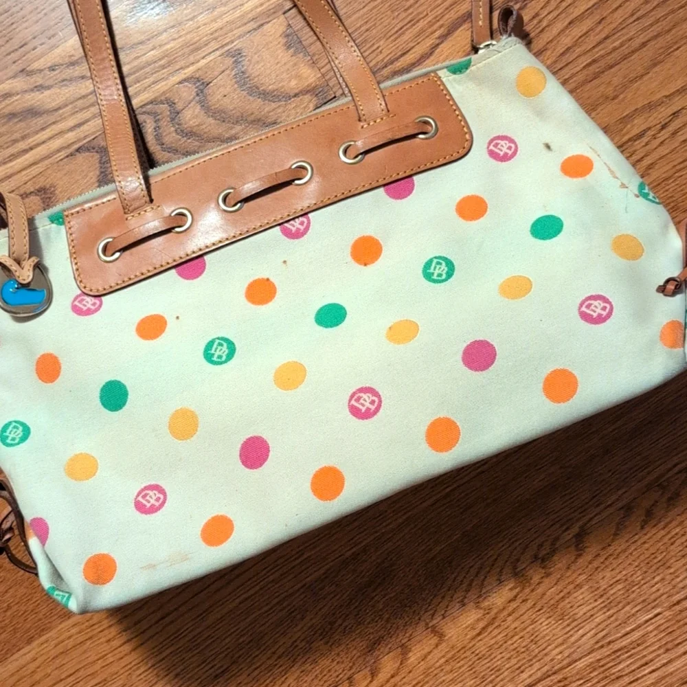 Dooney & Bourke - Polka Dot Monogram Shoulder Bag - Picture 5 of 9